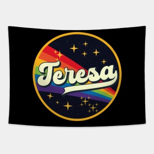 Teresa // Rainbow In Space Vintage Style Tapestry