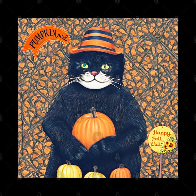 Pumpkin Patch Cat by Black Cat Alley