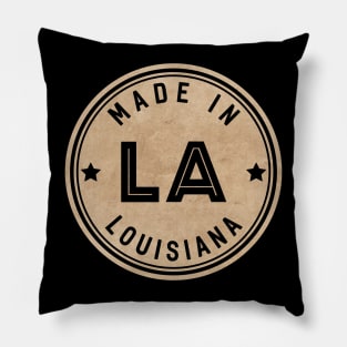 Made In Louisiana LA State USA Pillow