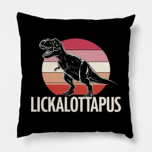Lesbian Dinosaur LGBTQ Pride Flag Trex Women Pillow