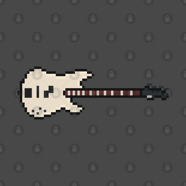 Pixel White Precision Bass Guitar by gkillerb