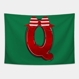 Letter Q - Christmas Letter Tapestry