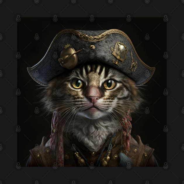 Pirate Cat in Uniform by ArtisticCorner