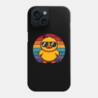 Cool Retro Yellow Duck in Sunglasses 70s 80s 90s Funny Duck Phone Case