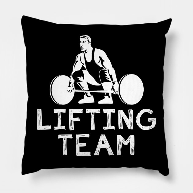 Lift & Laugh - Official Lifting Team Tee: Flexing Muscles, Flexing Humor! Pillow by MKGift