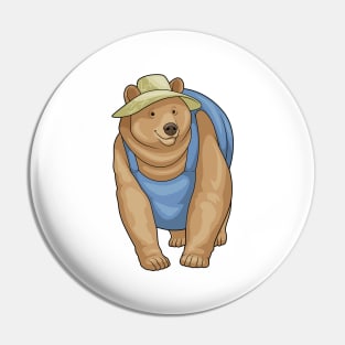 Bear Farmer Hat Pin