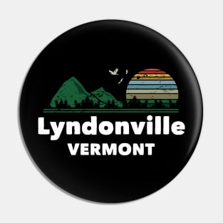 Mountain Sunset Flying Birds Outdoor Lyndonville Vermont Pin