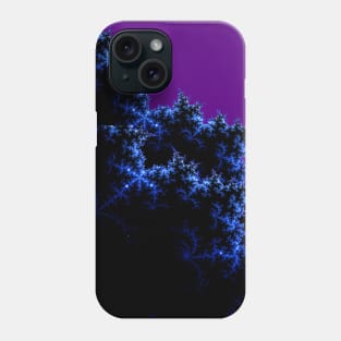 Mandelbrot Fractal Black Purple Phone Case