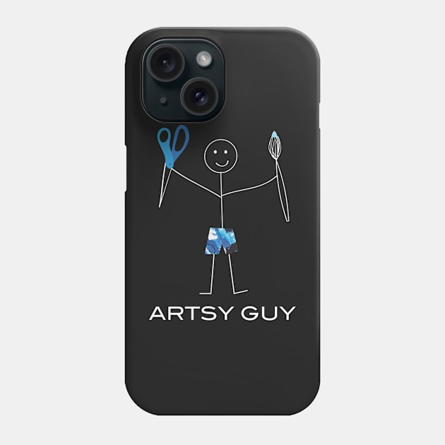 Funny Mens Artsy Guy Illustration Phone Case by whyitsme