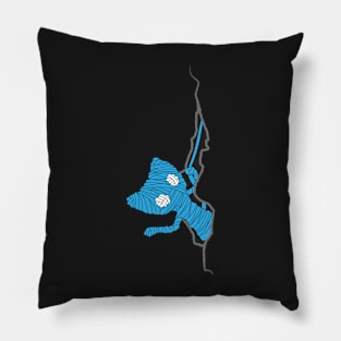 Unravel 2 blue comes out of its hole Pillow