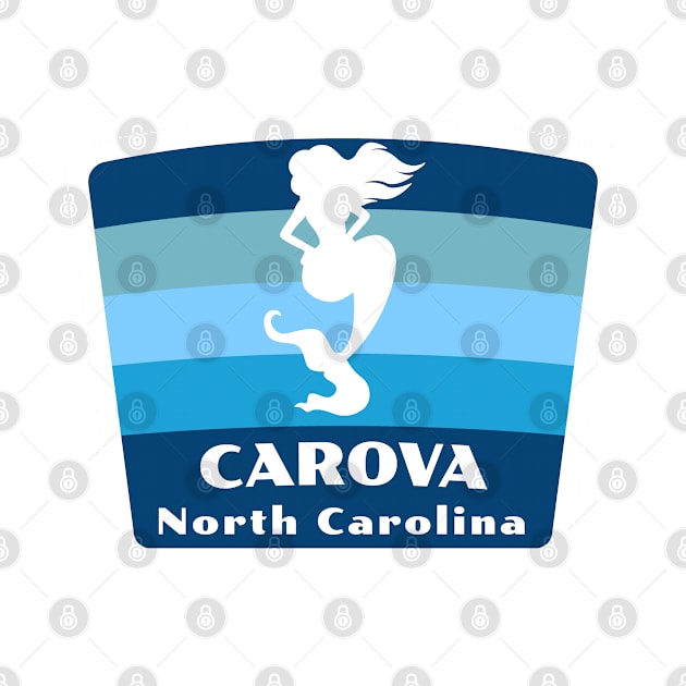 Carova North Carolina - NC Beach Swimming Mermaid Silhouette by Go With Tammy