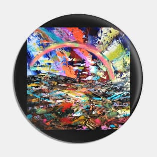 Rainbow Abstract Landscape 282 Pin