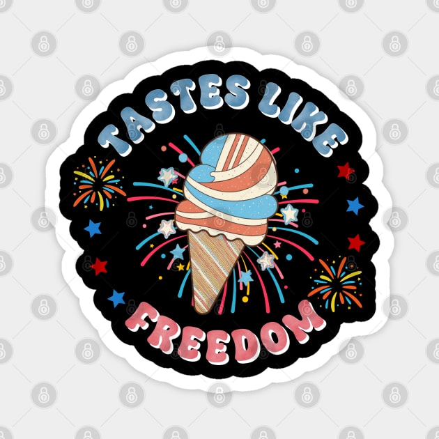 Tastes Like Freedom July 4th Magnet by The WYLD Tribe