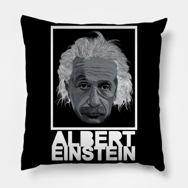 Albert Einstein Whitney Text Pillow by Flank Ivan