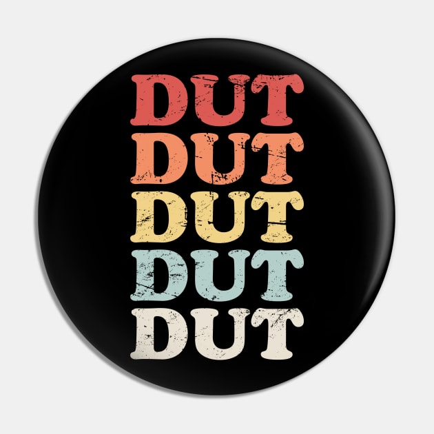 DUT | Retro Vintage Marching Band Drum Line Pin by MeatMan