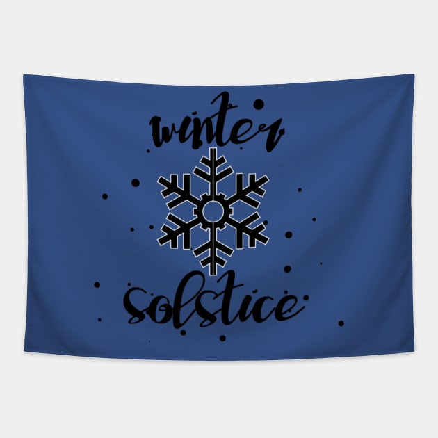 Hello Winter December 21 Winter Solstice Yuletide Tapestry by Lilac Beetle