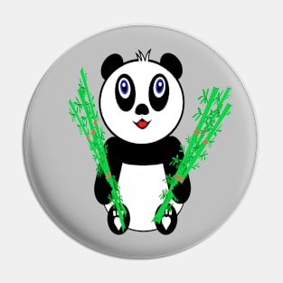 Panda with bamboo Pin