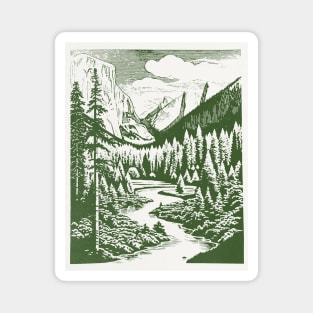 Vintage Wilderness American Nature Landscape Magnet