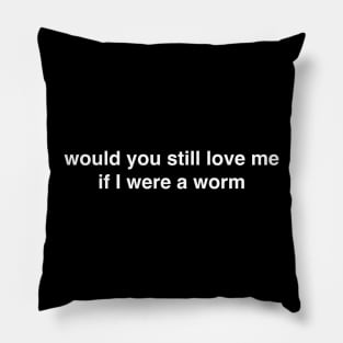 Would You Still Love Me if I Were a Worm Pillow