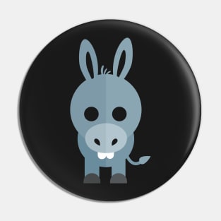 Funny blue donkey Pin