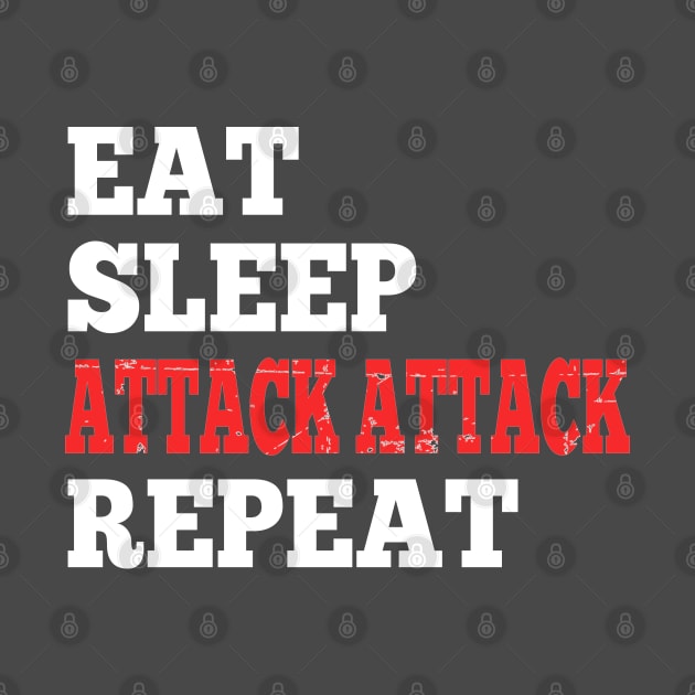 Eat Sleep Sneak Attack Repeat - Hoodie for RPG Gamers by HopeandHobby