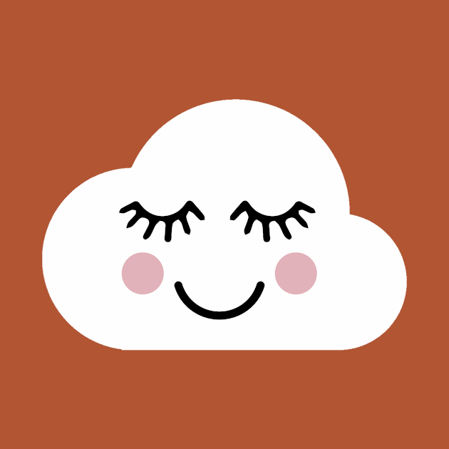 smiley happy blissful kawaii cloud with face by opptop