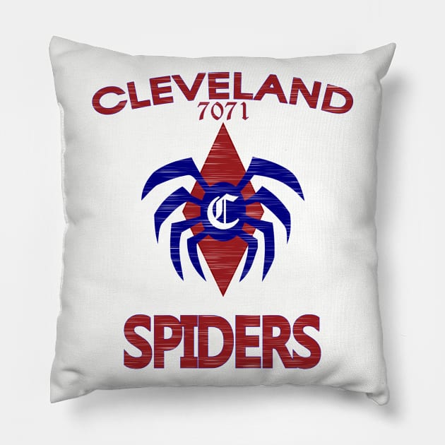 Vintage Cleveland Spiders Pillow by 7071