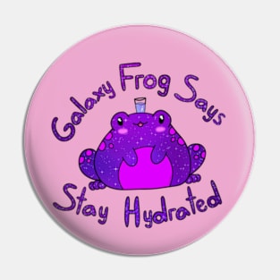 Stay Hydrated Frog (purple) Pin