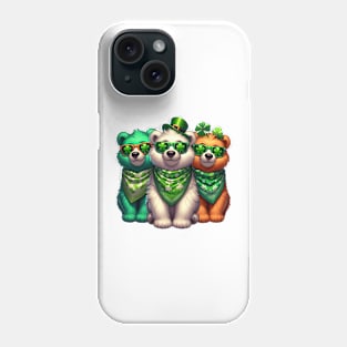 St Patricks Day Trio of Bears Phone Case