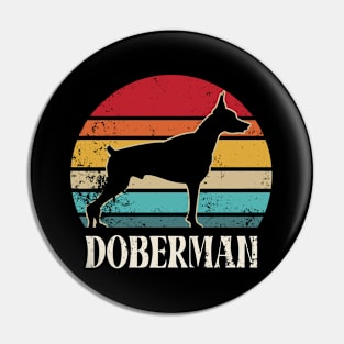 Doberman Retro Design Pin