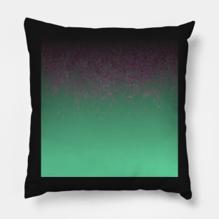 Mint green with pink metallic gradient Pillow