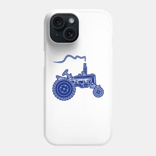 old farming machine in blue white color Phone Case