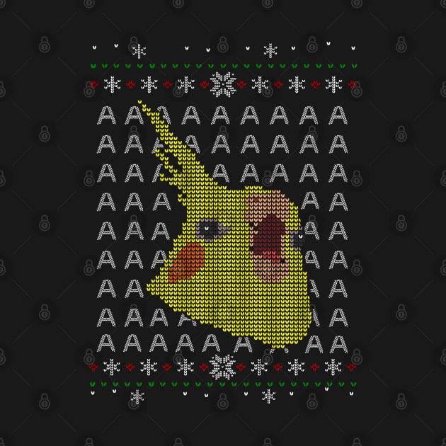 cockatiel screamy christmas sweater by FandomizedRose