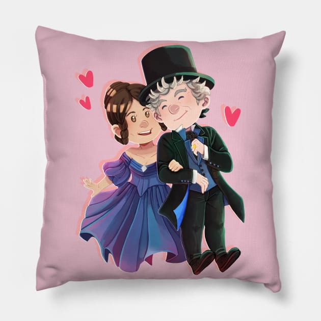 12 and Clara Pillow by staypee