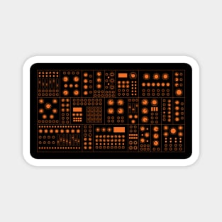 Modular Synthesizer 2 Orange Magnet