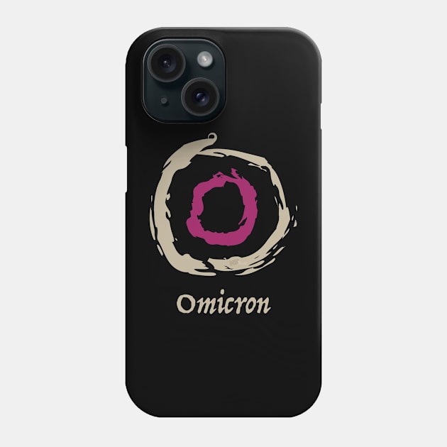 Greek Omicron Phone Case by NN Tease