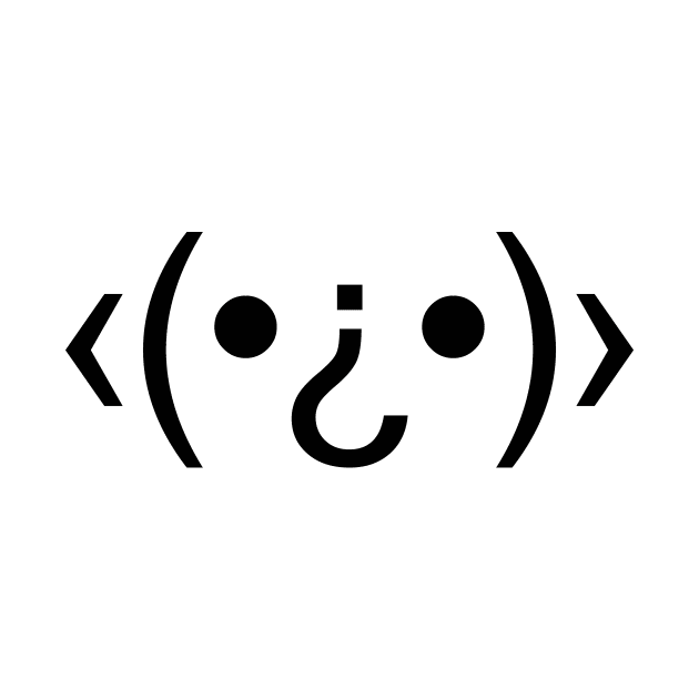 Text Emoticon Face (Black) by MatchbookGraphics