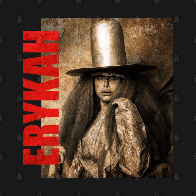 TEXTURE ART- Erykah Badu - Retro Aesthetic Fan Art 2 by ZiziVintage