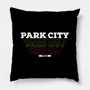 I Love Park City USA Vintage Pillow