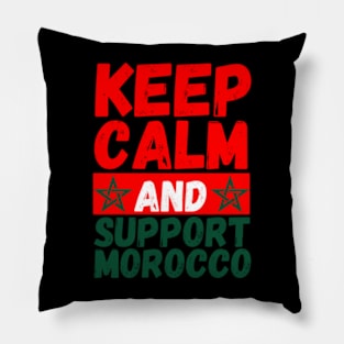 keep calm and support morocco Earthquake 2023 Pillow