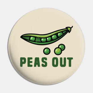 Funny Peas Pun - Peas Out Pin