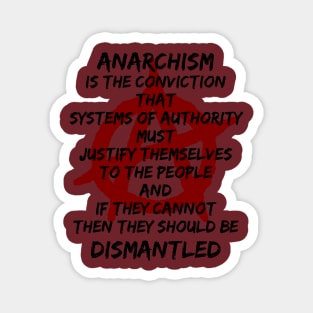 Anarchism (black text) Magnet