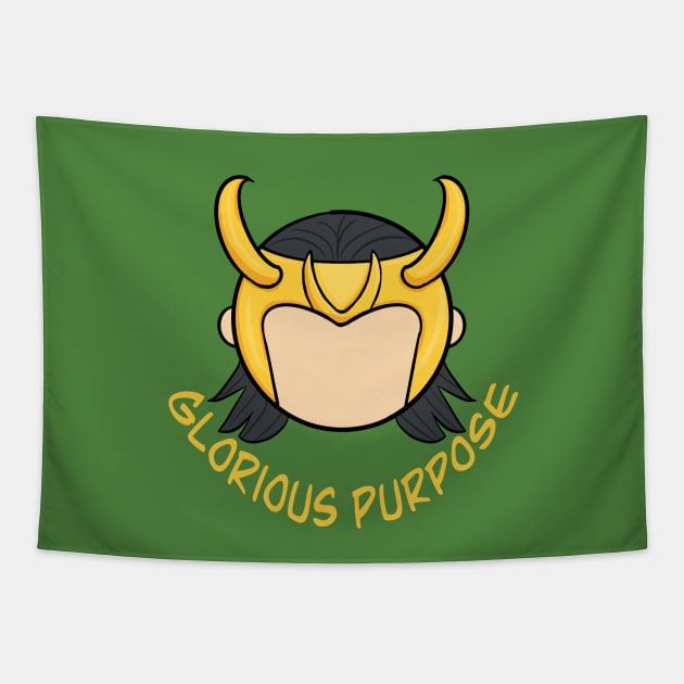 Loki Glorious Purpose Tapestry by Kale's Art