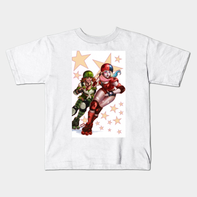 Roller Derby Harley Harley Quinn The Joker Batman Kids T Shirt