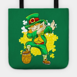 Irish Leprechaun Dabbing On Beer Keg St Patrick's Day Tote