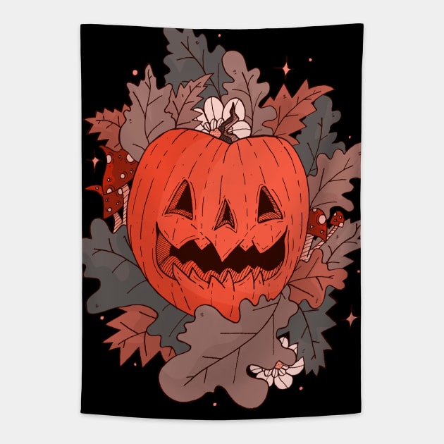 The jack o lantern Tapestry by Swadeillustrations