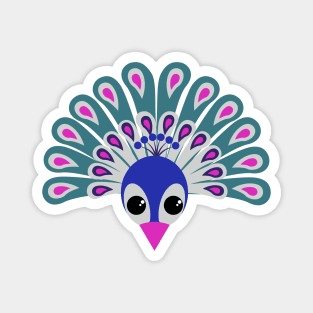 Peacock Kawaii Magnet