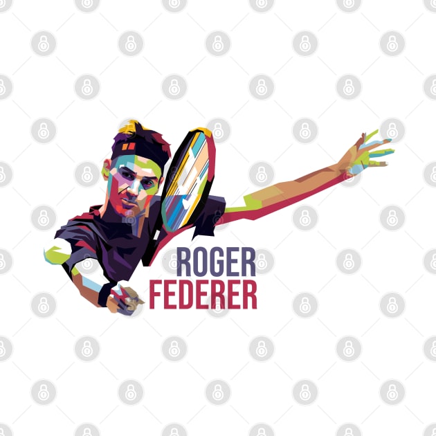 Roger Federer Pop Art by mursyidinejad