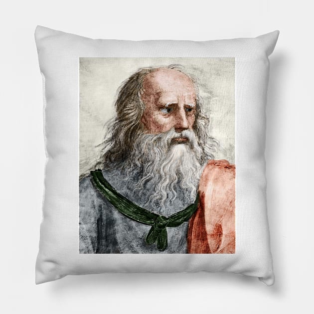 Plato (c.428 BC-c.347 BC) (C011/8419) Pillow by SciencePhoto