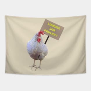 Angry hen wants to be free (version en français) Tapestry